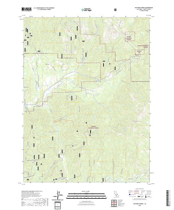 Hayfork Summit 2022 topographic map thumbnail