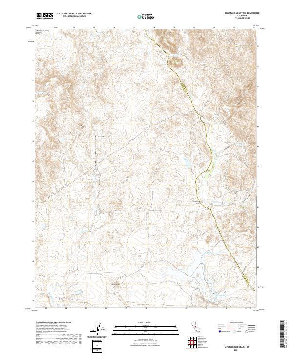 Haystack Mountain 2021 topographic map thumbnail