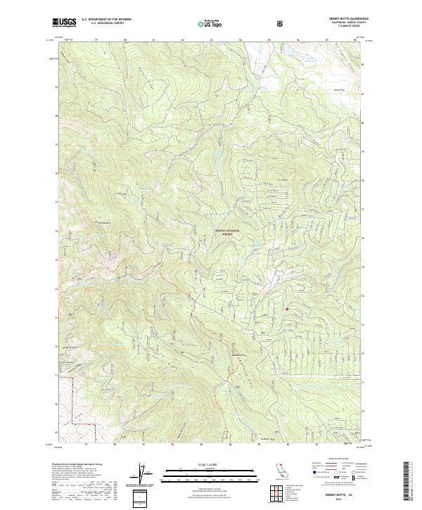 Hermit Butte 2021 topographic map thumbnail