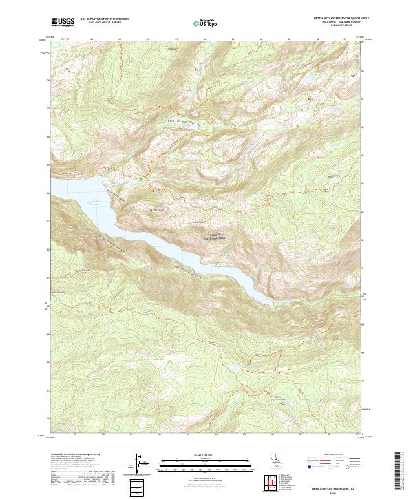 Hetch Hetchy Reservoir topographic map thumbnail