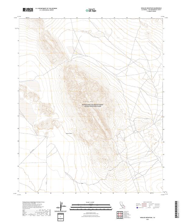 Hidalgo Mountain topographic map thumbnail