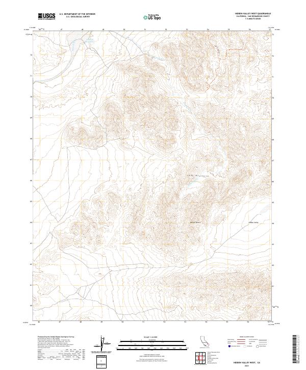 Hidden Valley West topographic map thumbnail