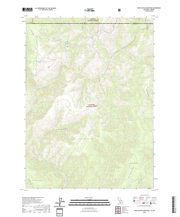 High Plateau Mountain topographic map thumbnail