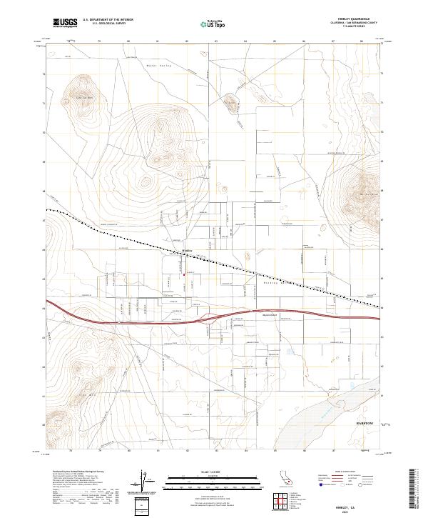 Hinkley topographic map thumbnail