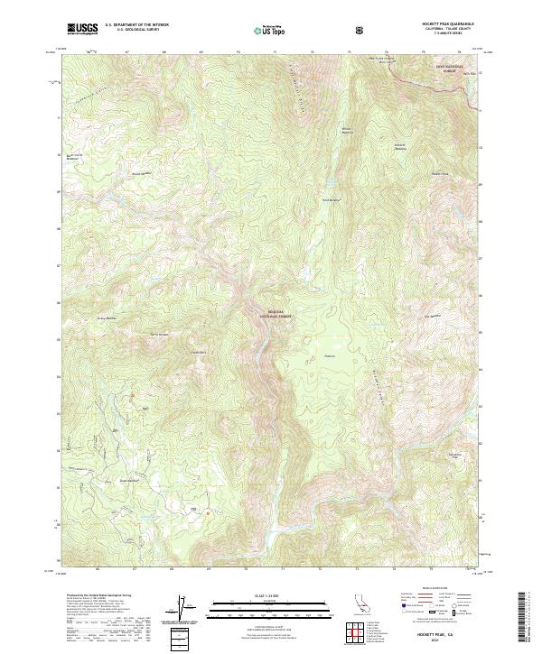 Hockett Peak topographic map thumbnail