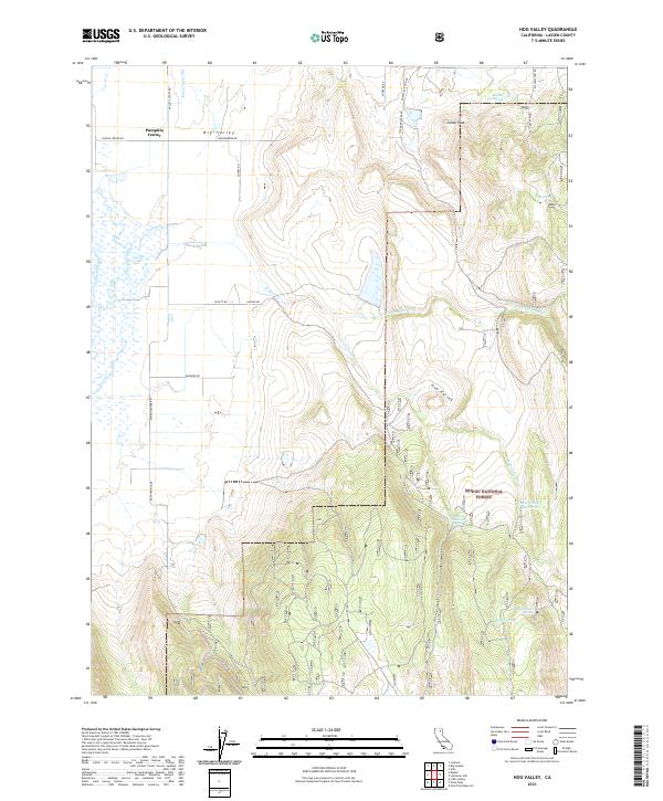 Hog Valley topographic map thumbnail