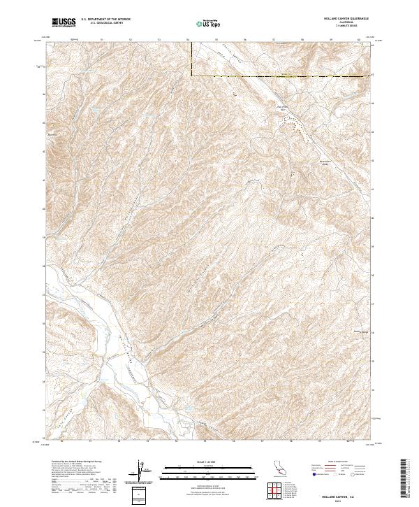 Holland Canyon topographic map thumbnail