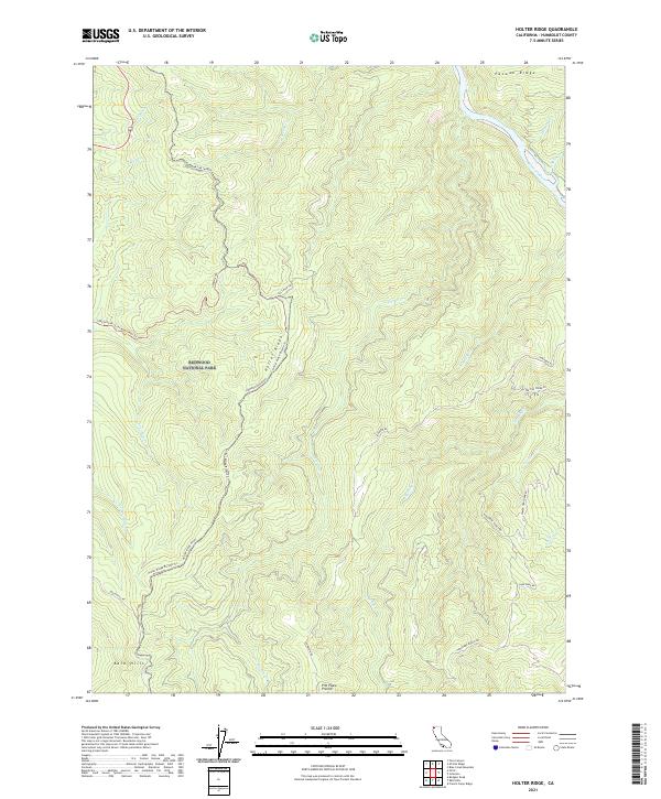 Holter Ridge topographic map thumbnail