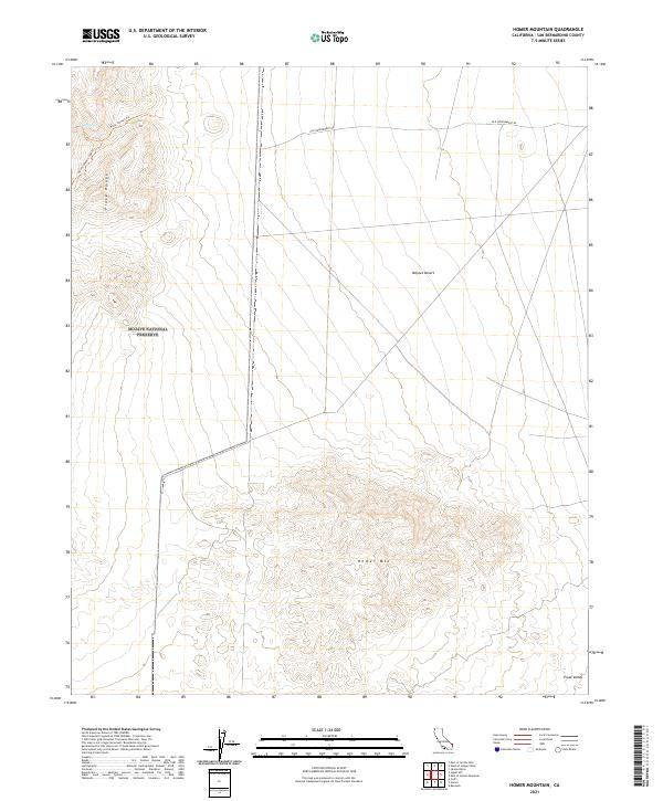 Homer Mountain topographic map thumbnail