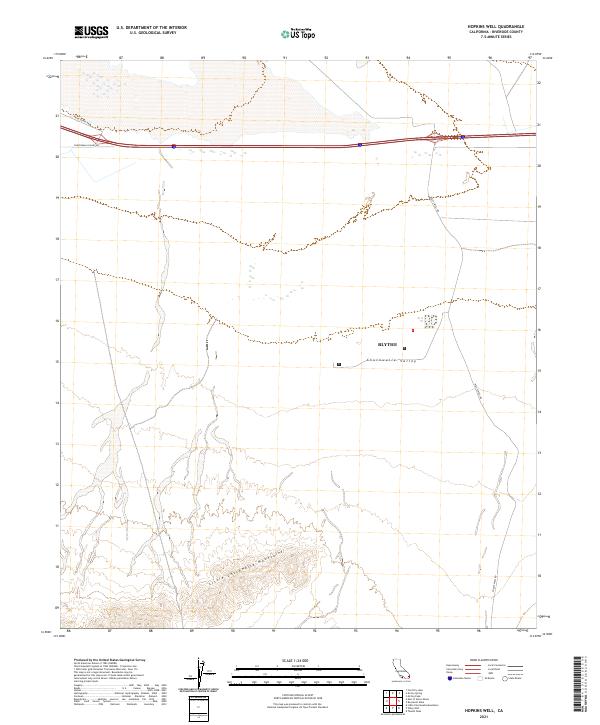 Hopkins Well topographic map thumbnail