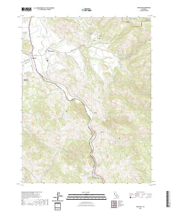 Hopland 2021 topographic map thumbnail