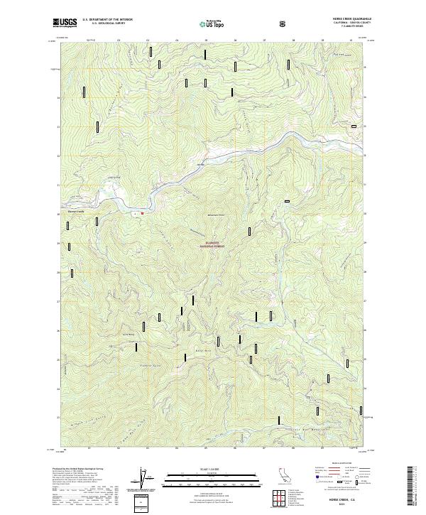 Horse Creek topographic map thumbnail
