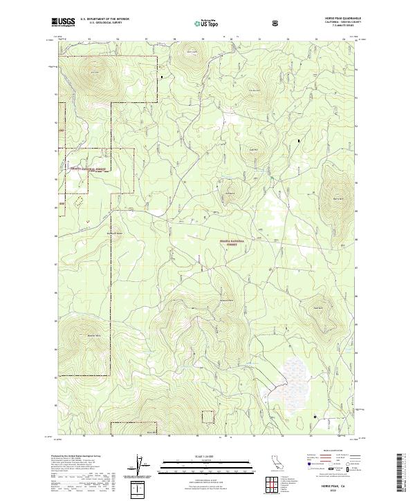 Horse Peak topographic map thumbnail