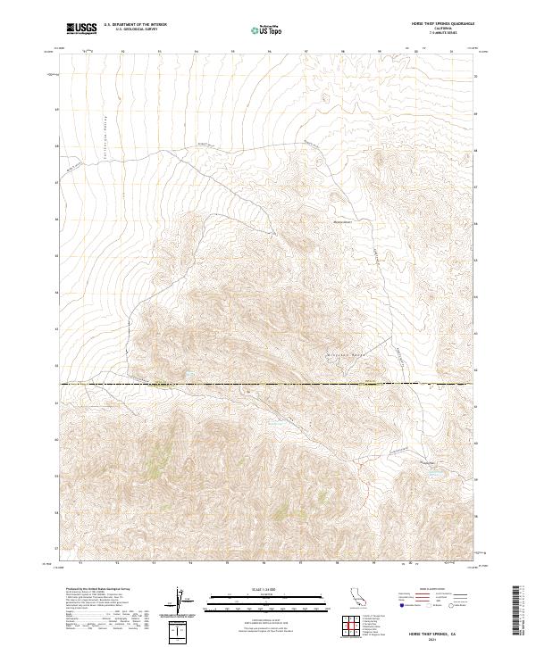 Horse Thief Springs topographic map thumbnail