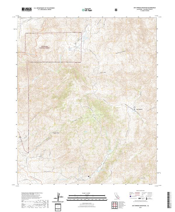 Hot Springs Mountain topographic map thumbnail