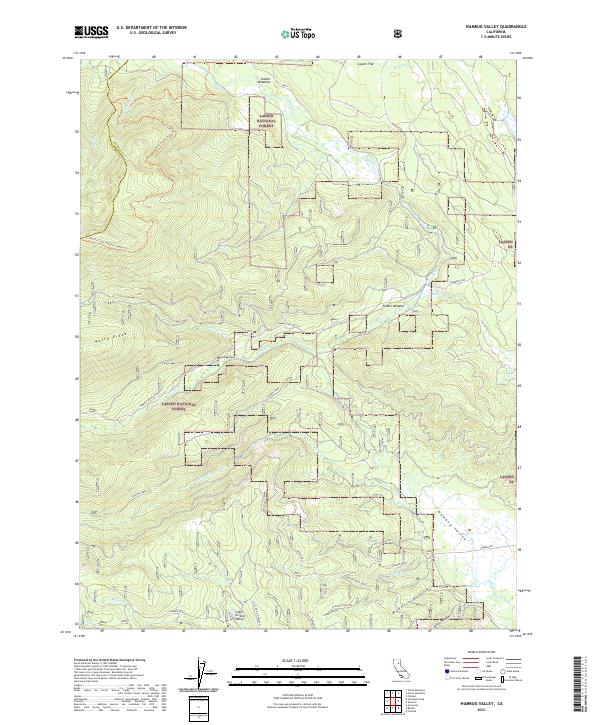 Humbug Valley topographic map thumbnail