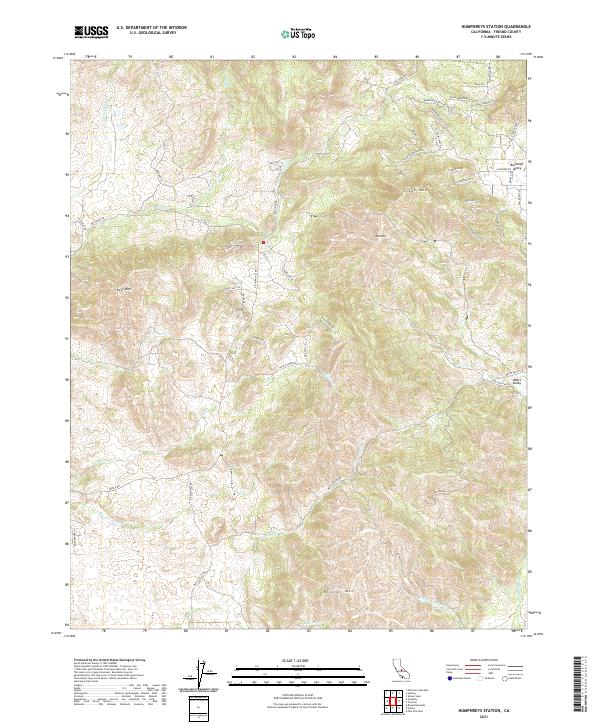 Humphreys Station topographic map thumbnail