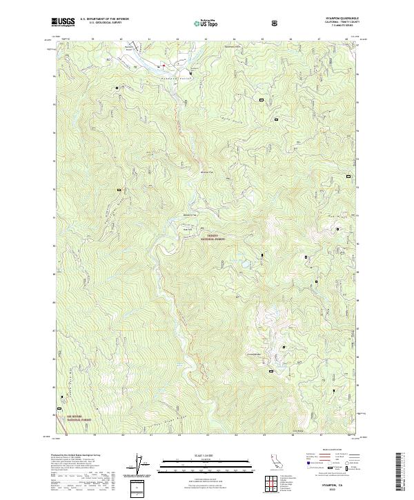 Hyampom topographic map thumbnail