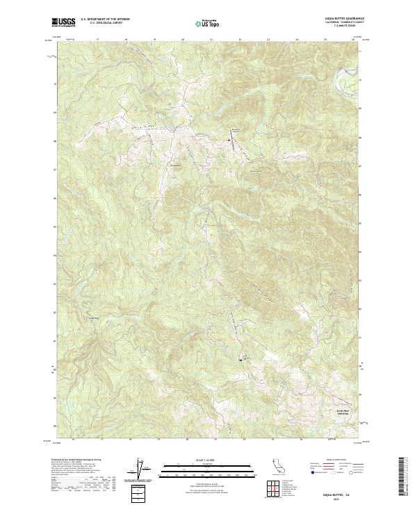 Iaqua Buttes topographic map thumbnail