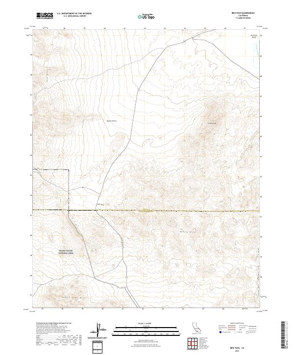 Ibex Pass topographic map thumbnail