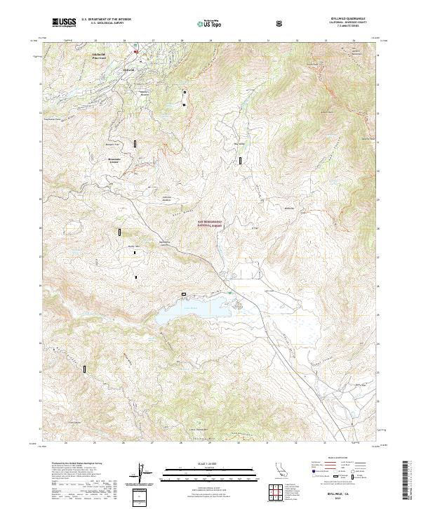 Idyllwild 2021 topographic map thumbnail