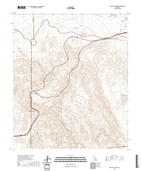 In-Ko-Pah Gorge topographic map thumbnail
