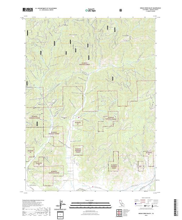 Indian Creek Baldy topographic map thumbnail