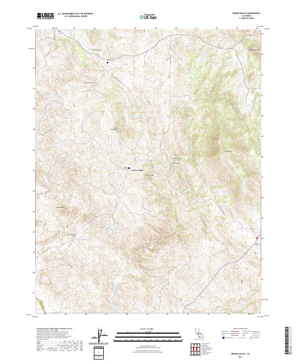 Indian Gulch 2021 topographic map thumbnail