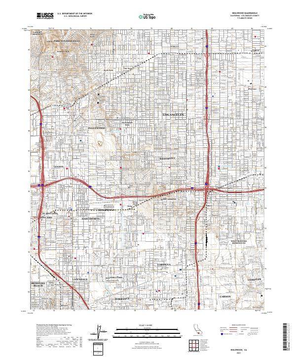 Inglewood 2021 topographic map thumbnail
