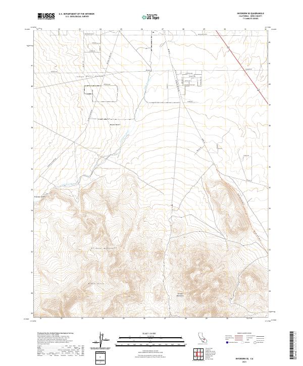 Inyokern SE topographic map thumbnail