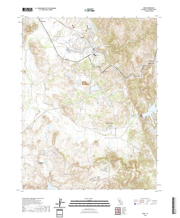 Ione 2022 topographic map thumbnail