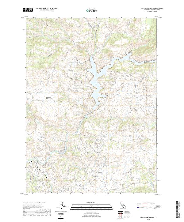 Iron Gate Reservoir topographic map thumbnail