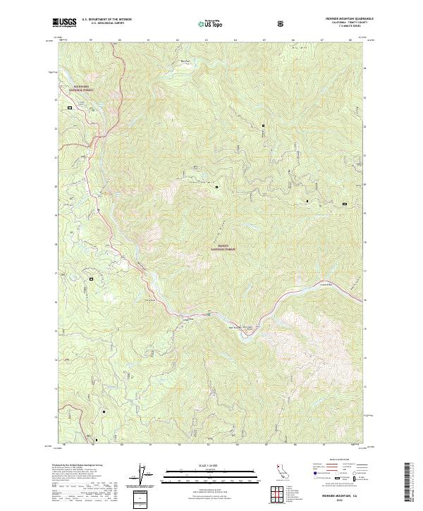 Ironside Mountain 2022 topographic map thumbnail