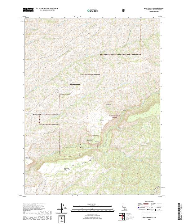 Deer Creek Flat 2021 topographic map thumbnail
