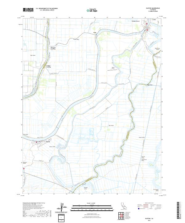 Isleton 2021 topographic map preview