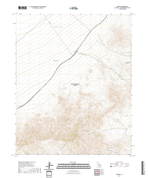 Ivanpah 2021 topographic map thumbnail