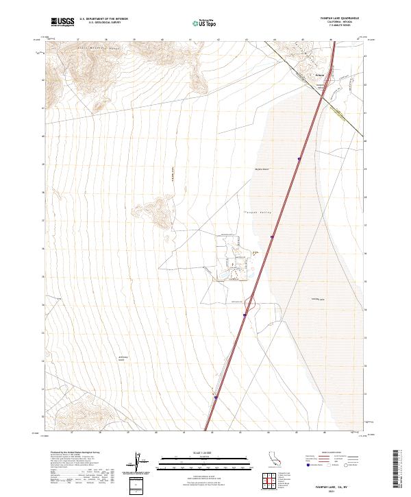 Ivanpah Lake topographic map thumbnail