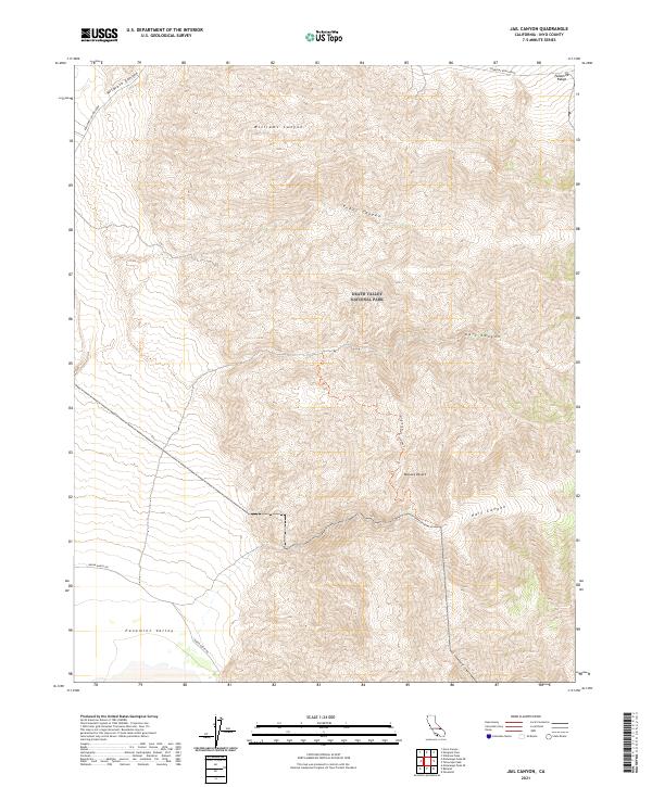 Jail Canyon topographic map thumbnail