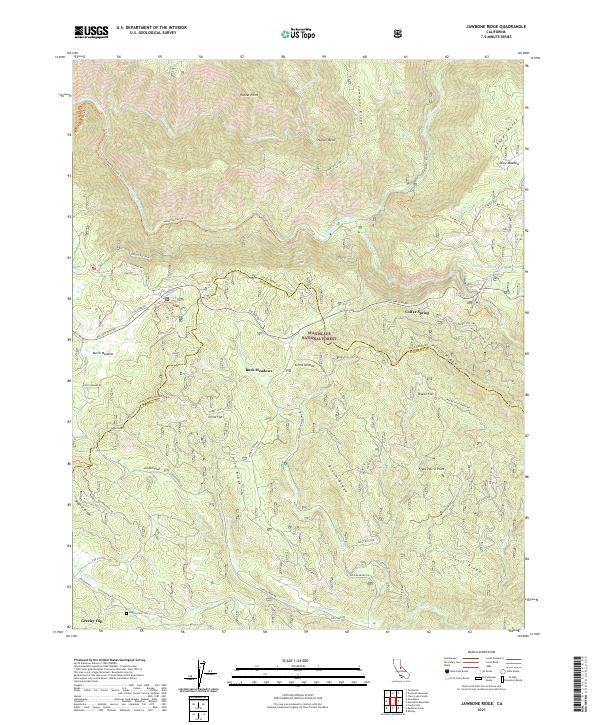 Jawbone Ridge topographic map thumbnail