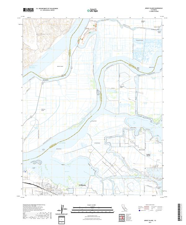 Jersey Island topographic map thumbnail