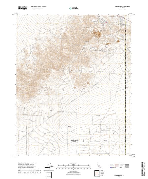 Johannesburg topographic map thumbnail