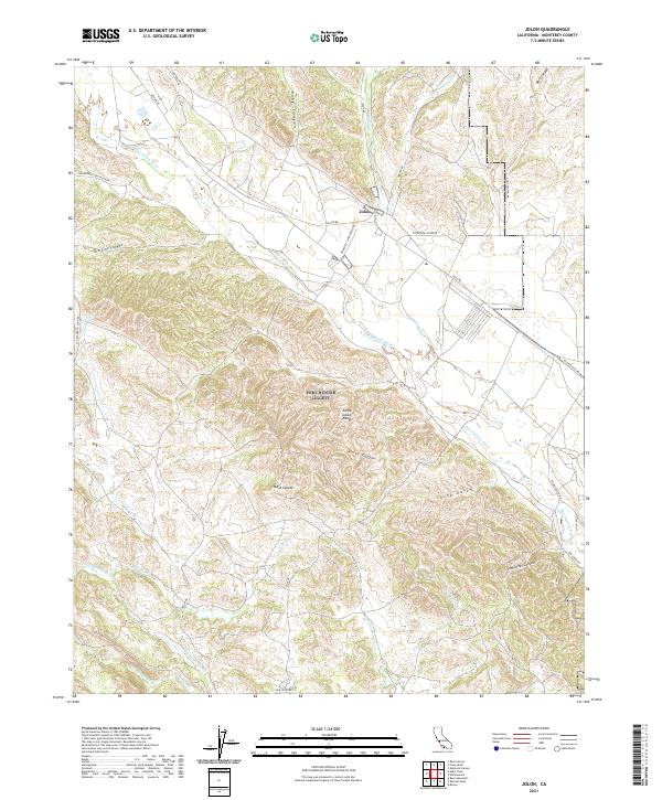 Jolon topographic map thumbnail