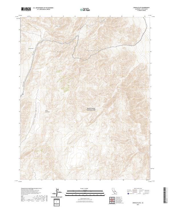Joshua Flats topographic map thumbnail