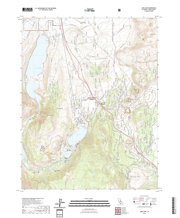 June Lake topographic map thumbnail
