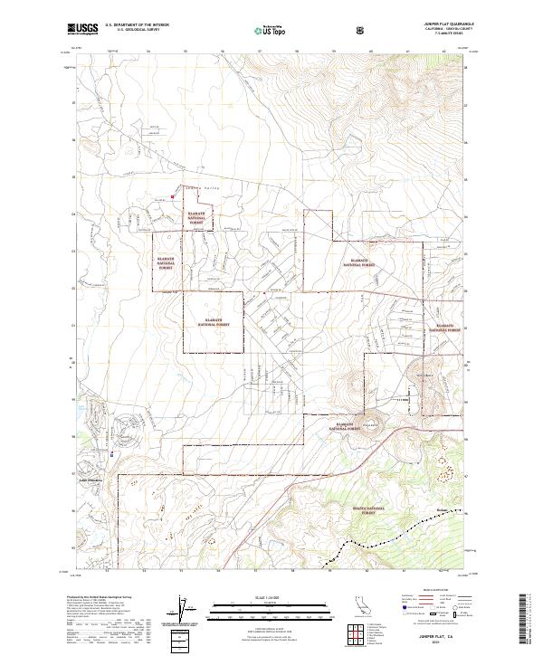 Juniper Flat 2021 topographic map preview