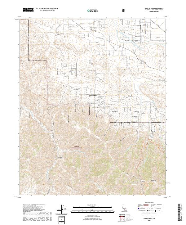 Juniper Hills 2021 topographic map thumbnail