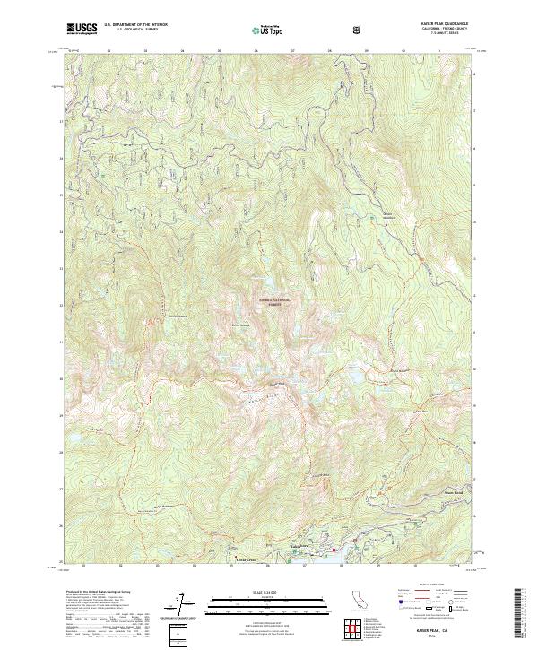 Kaiser Peak topographic map thumbnail