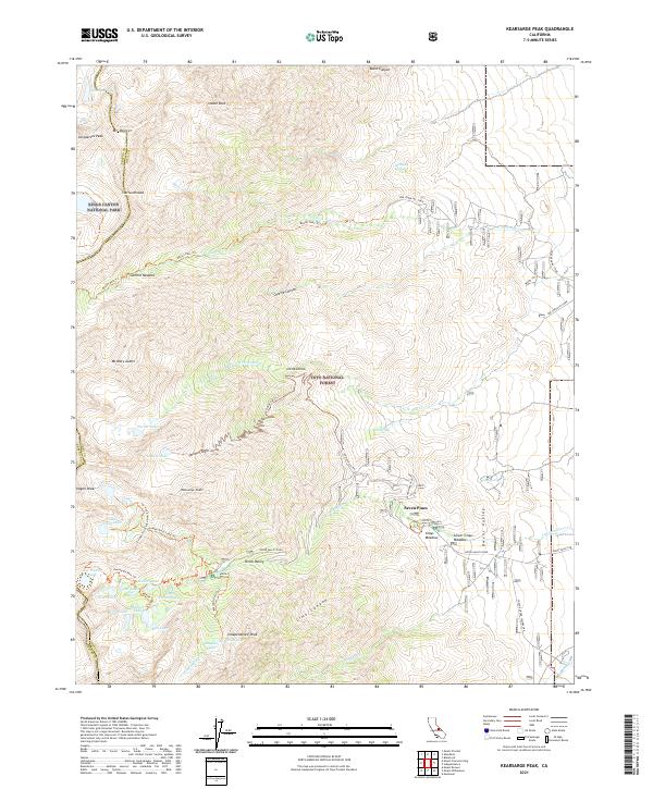 Kearsarge Peak topographic map thumbnail