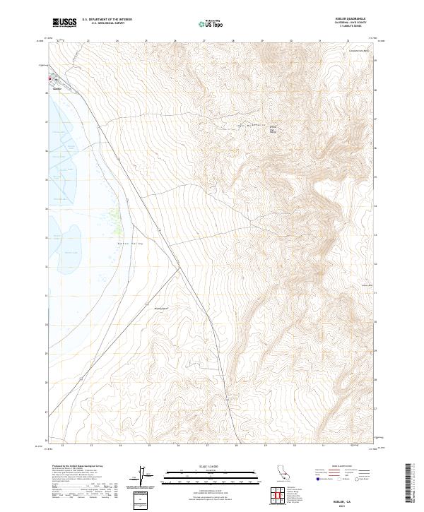 Keeler topographic map thumbnail