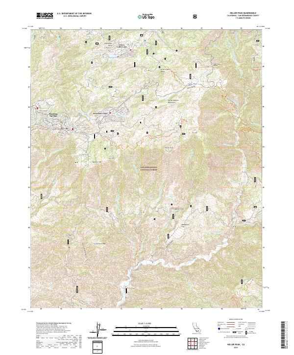 Keller Peak topographic map thumbnail